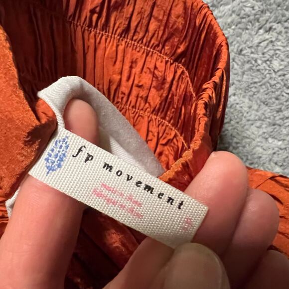 Free People Movement Shorts Womens Small The Way Home Orange Lined Athletic - Picture 4 of 10